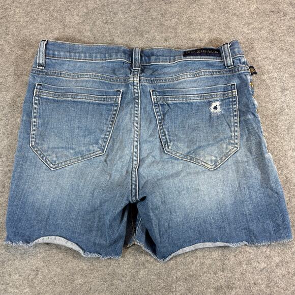 Rook & Republic Cutoff Shorts Womens Size 12 Blue Studded Distressed Streetwear - Picture 6 of 8